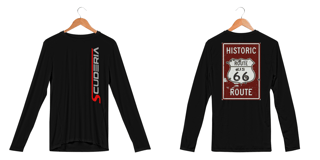 Nome do produto Manga Longa UV Placa Vintage Historic Route 66 Scuderia