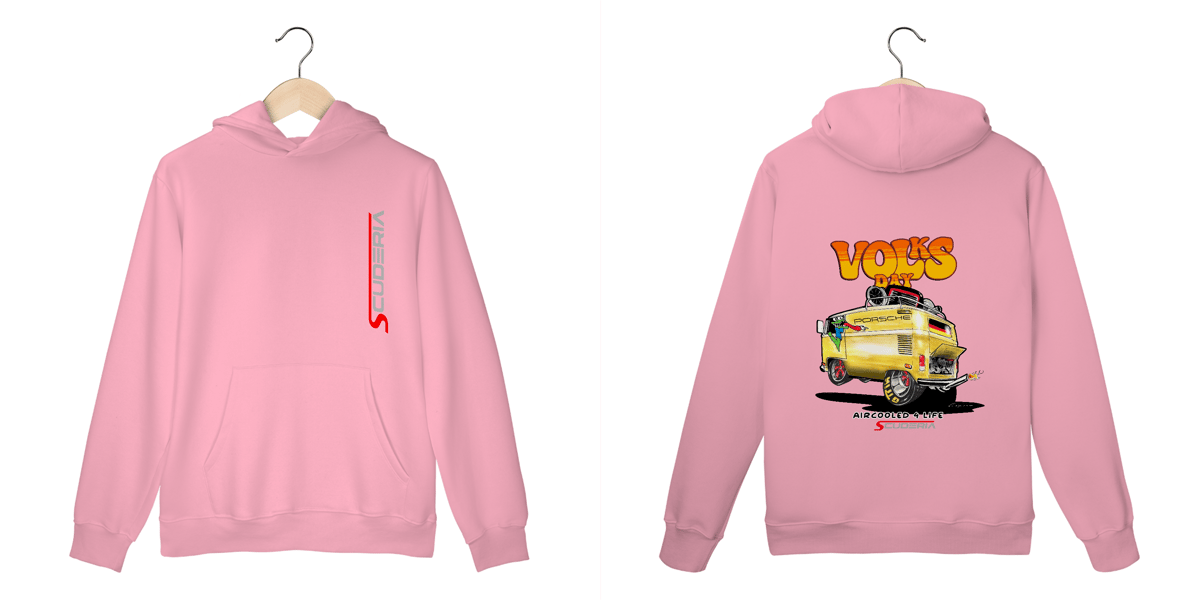 Nome do produto: Moleton Canguru Coleção Volks Day Kombi Porsche Scuderia