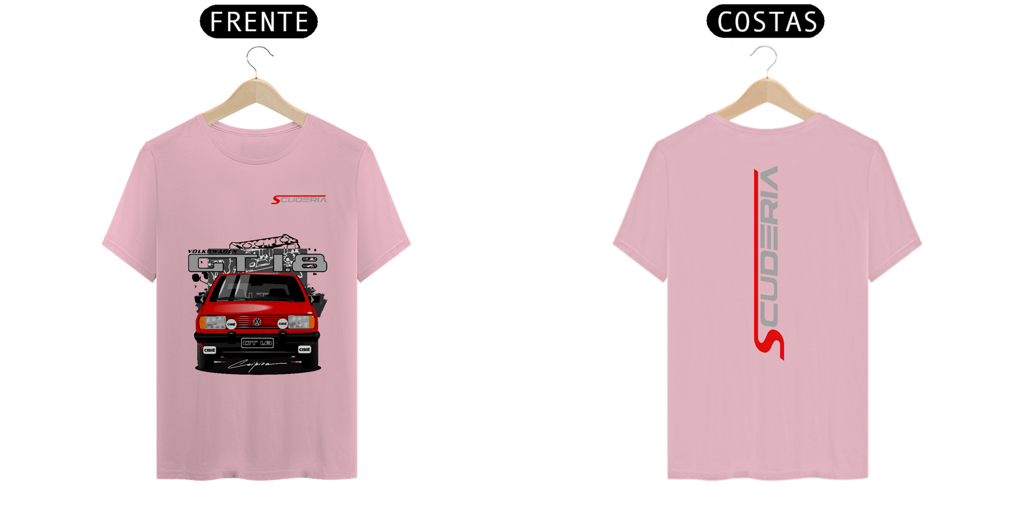 T-Shirt Classic Coleção Anos 80 Gol GT 1.8 Scuderia