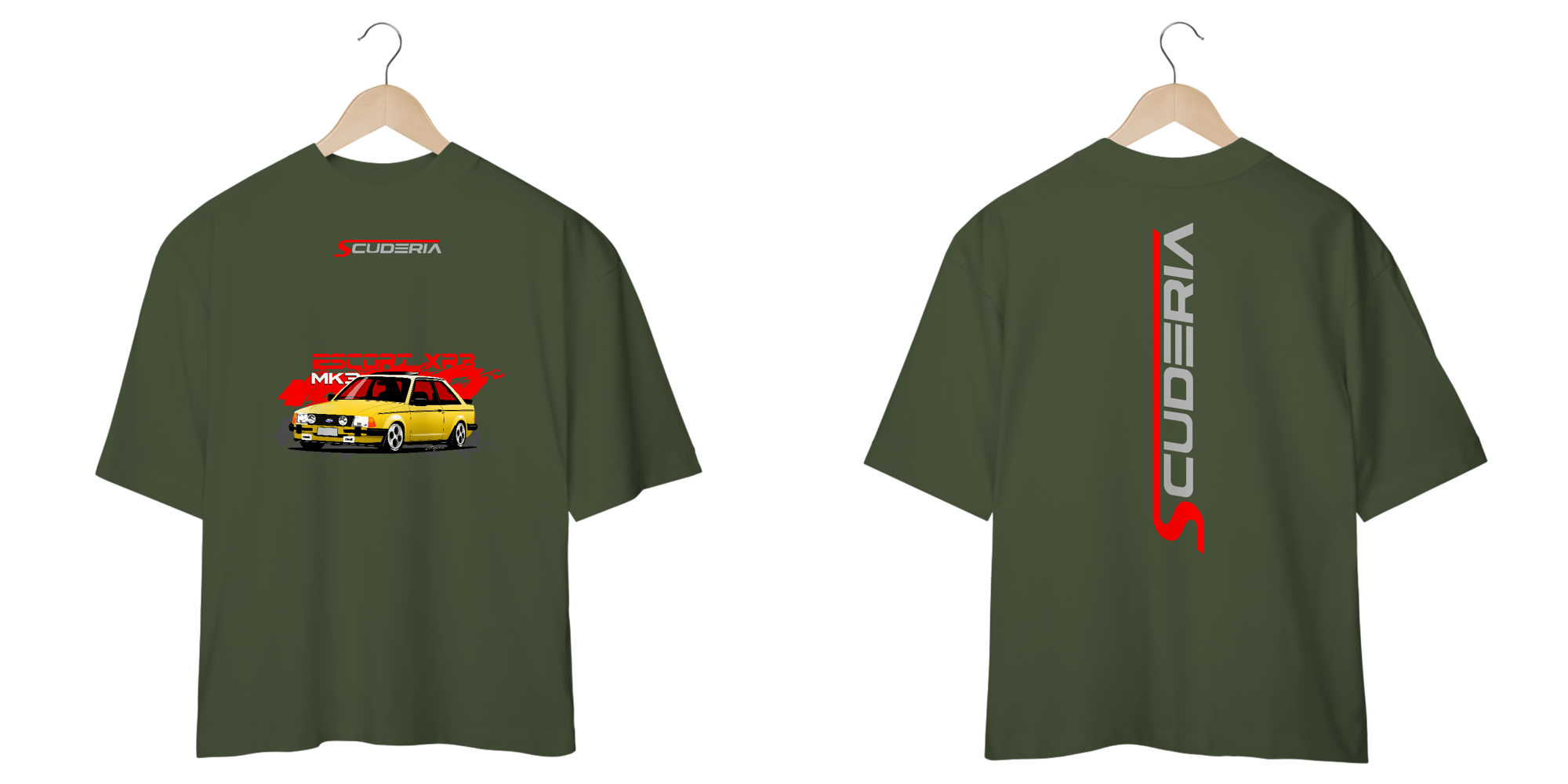 Camiseta Oversized Coleção Anos 80 Escort XR3 Mk3 Scuderia