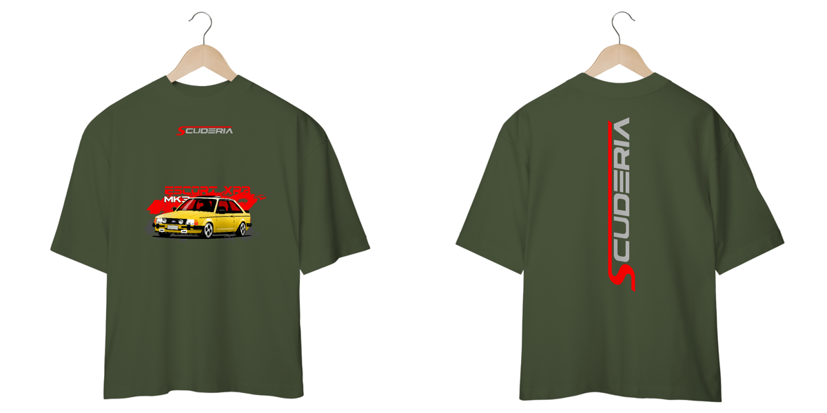 Nome do produto: Camiseta Oversized Coleção Anos 80 Escort XR3 Mk3 Scuderia