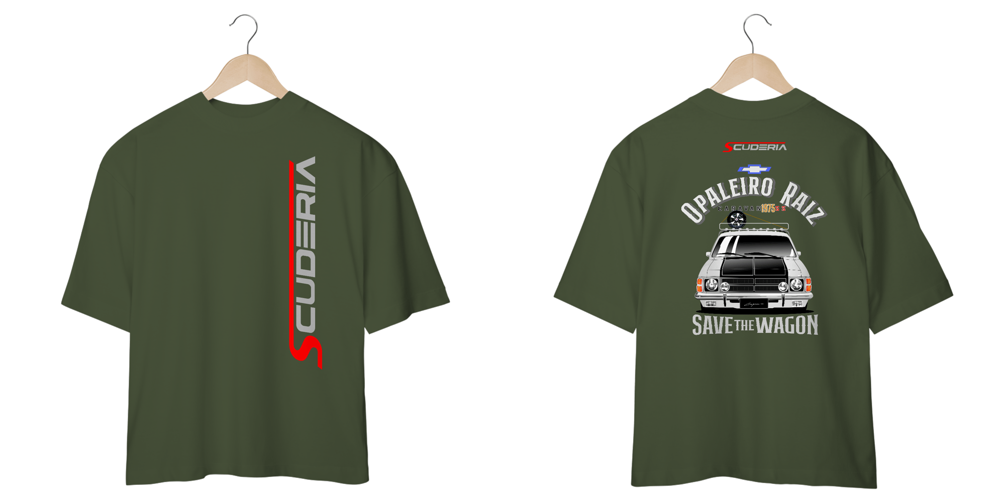 Camiseta Oversized Coleção Anos 70 Caravan SS 78 Branca Scuderia