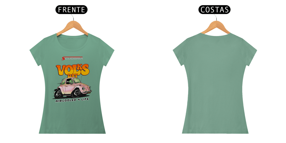 Nome do produto: Baby Long Estonada Coleção Volks Day Fusca Rat Look Rosa Scuderia