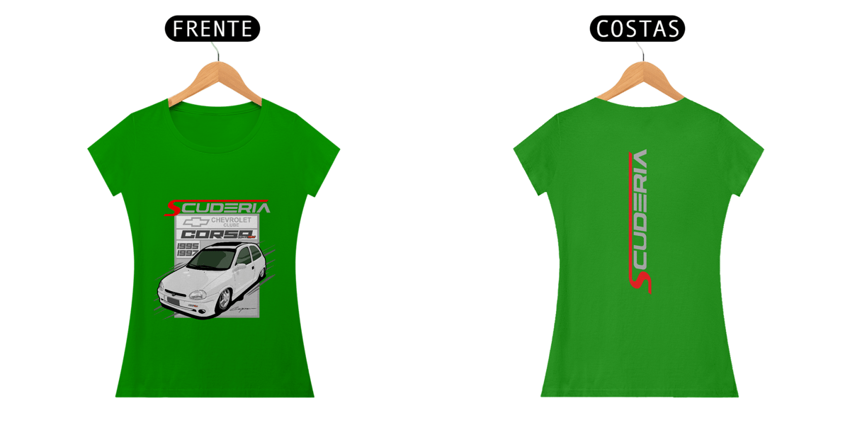 Nome do produto: Baby Long Quality Coleção Anos 90 Corsa GSI Branco Scuderia