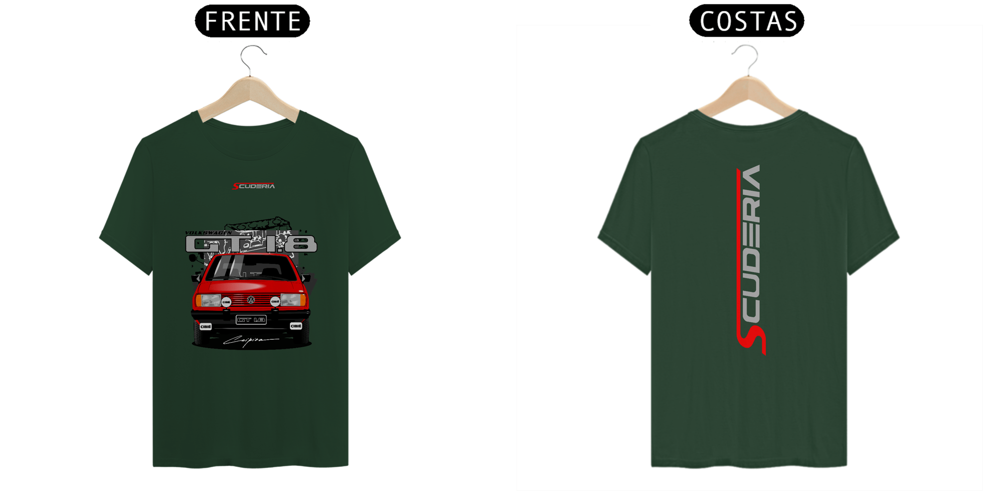 T-Shirt Pima Coleção Anos 80 Gol GT 1.8 Scuderia