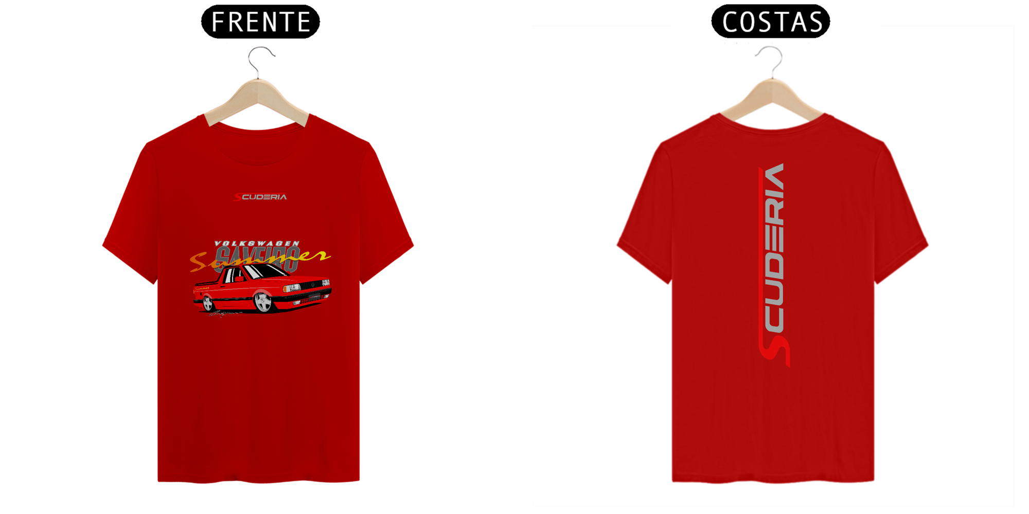 T-Shirt Classic Coleção Anos 90 Saveiro Summer Vermelha Scuderia