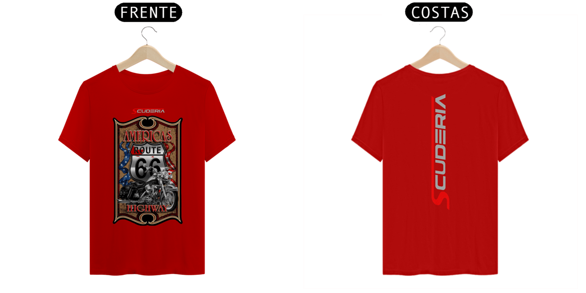 Nome do produto: T-Shirt Classic Americas Highway Route 66 Scuderia