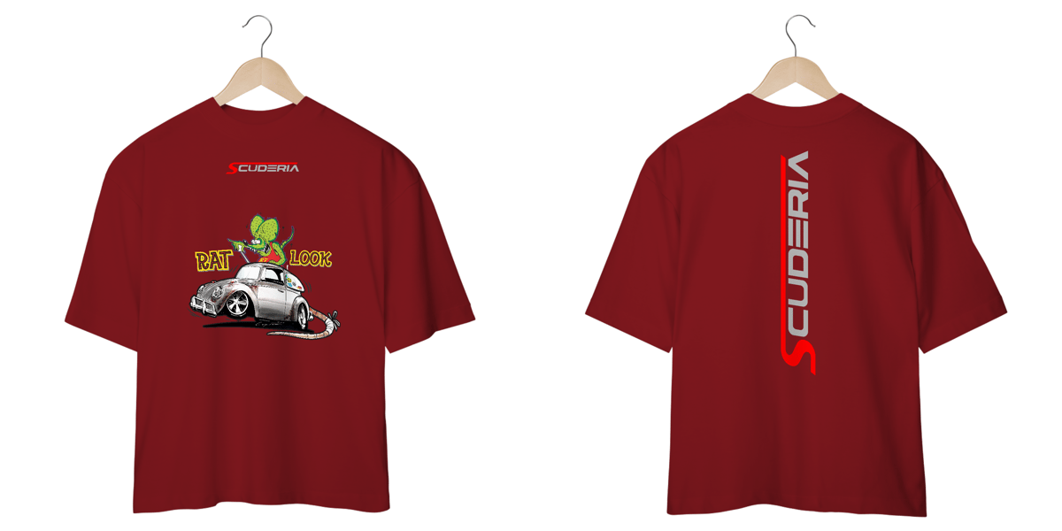 Nome do produto: Camiseta Oversized Fusca Rat Look Scuderia