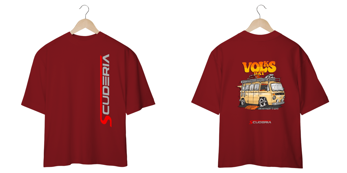 Nome do produto: Camiseta Oversized Coleção Volks Day kombi Camper Scuderia