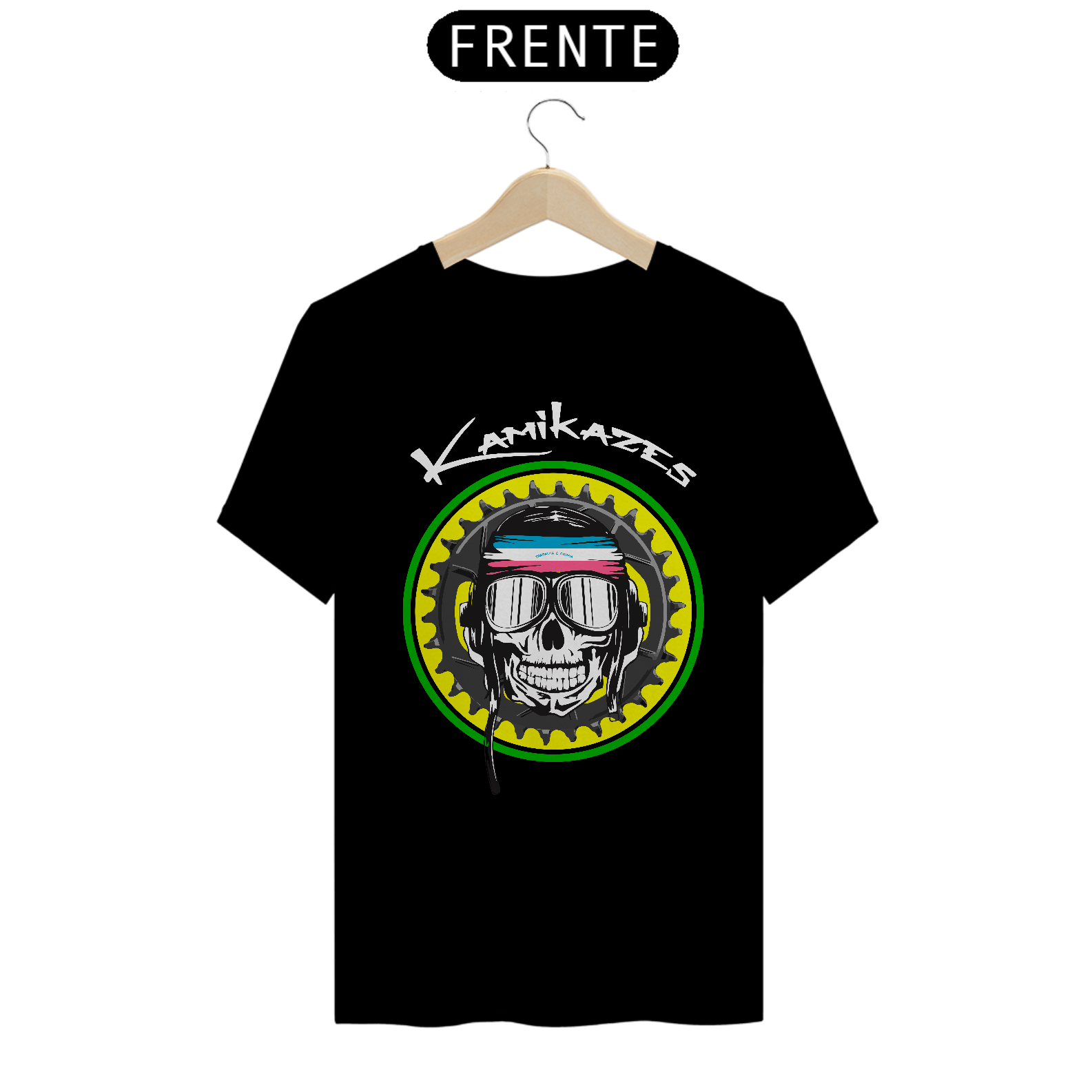 T-Shirt Kamikazes logo grande nome branco