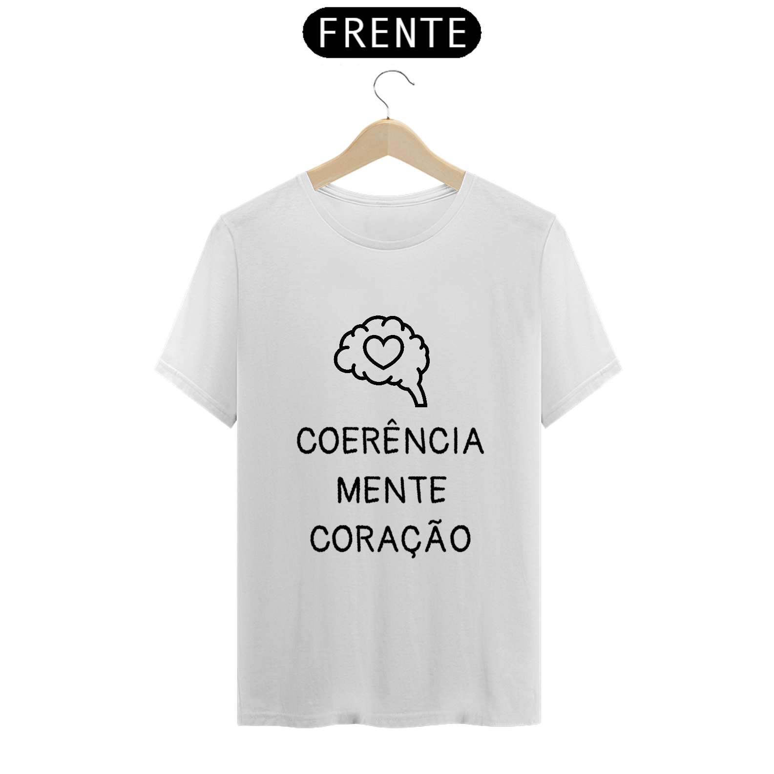 Camiseta Coerência Mente Coração - Ilustrada