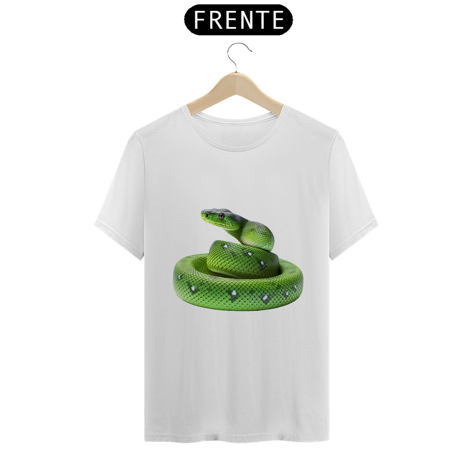 Camiseta Serpente - Cobra Verde | Coleção Animal de Poder