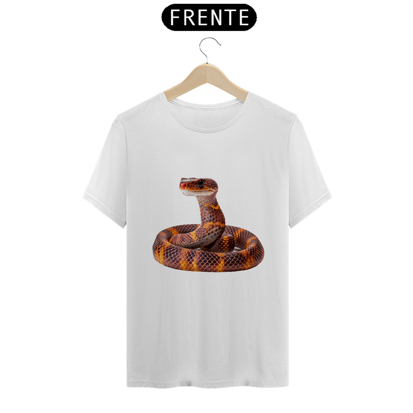 Camiseta Serpente - Cobra Laranja | Coleção Animal de Poder