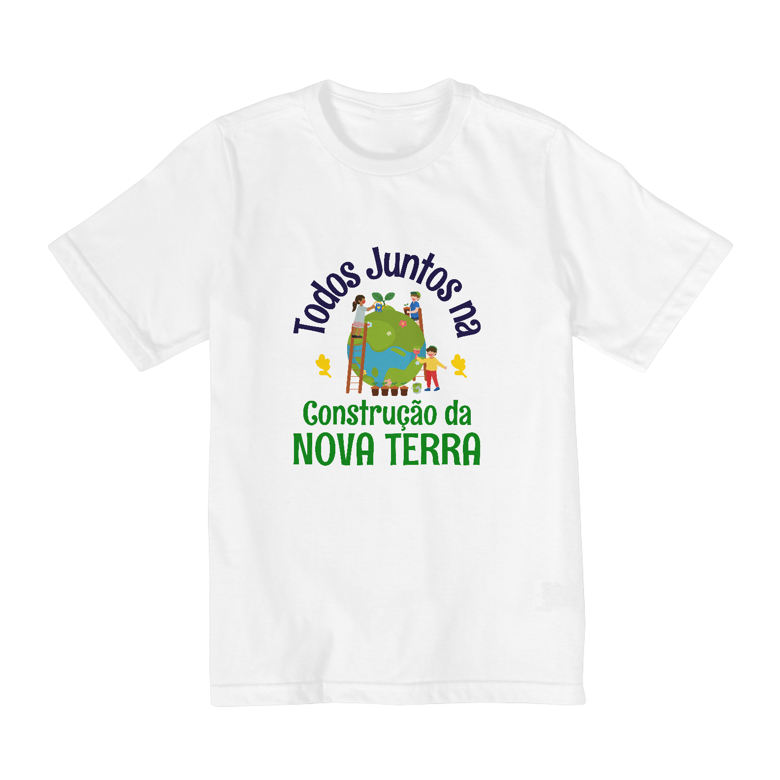 Camiseta Infantil (10 a 14) - Todos Juntos na Construção da Nova Terra