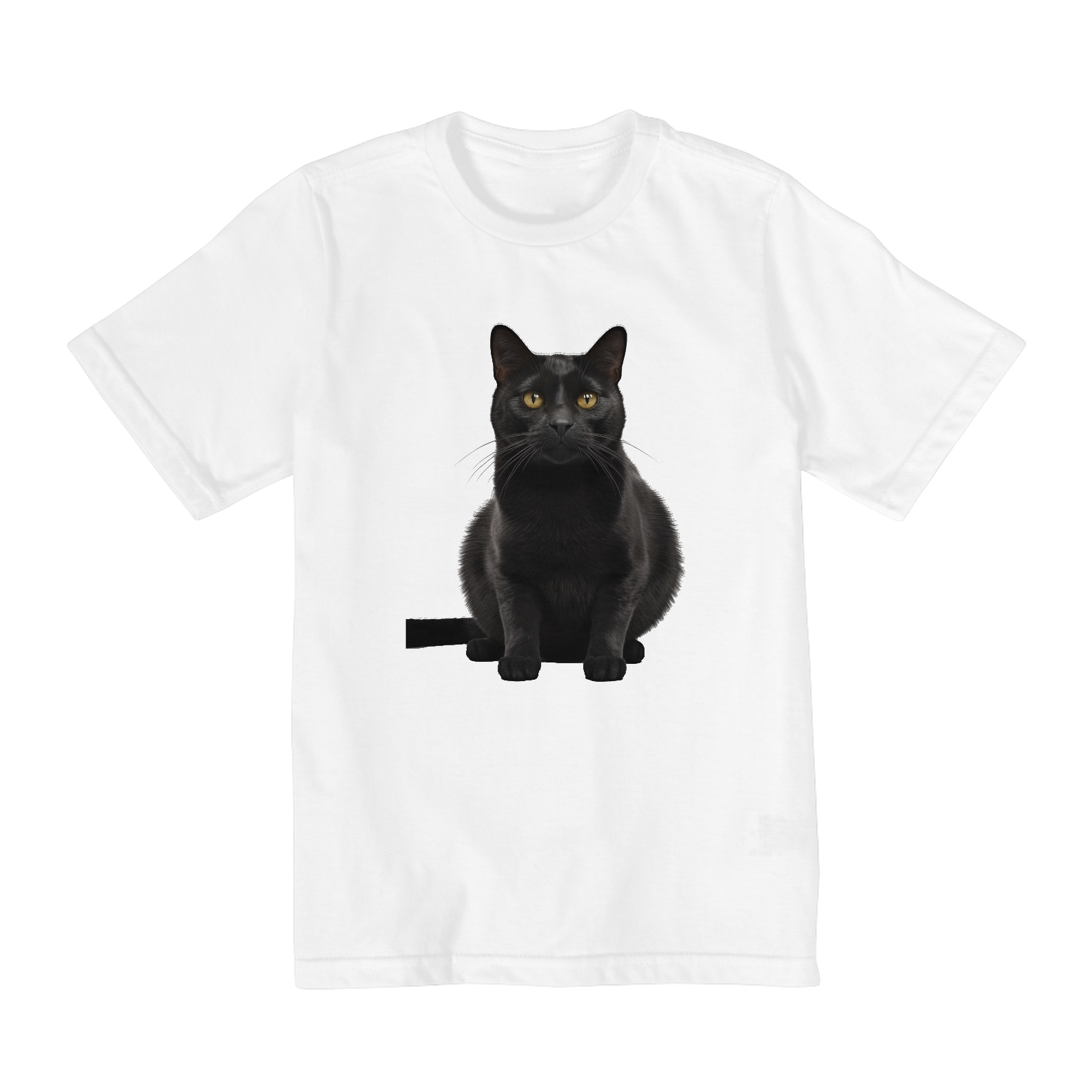 Camiseta Infantil Gatinho Preto