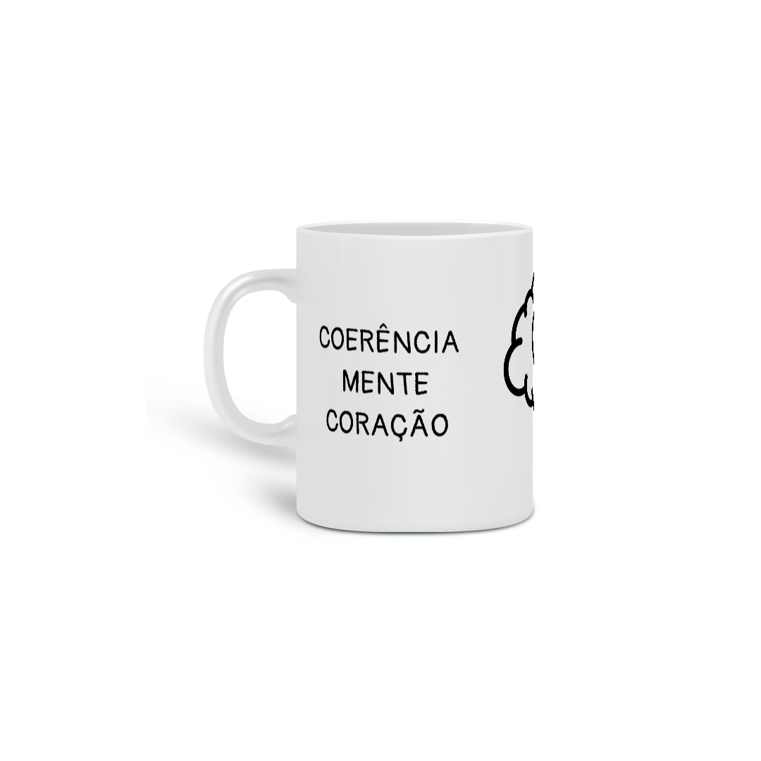 Caneca Coerência Mente Coração - Ilustrada