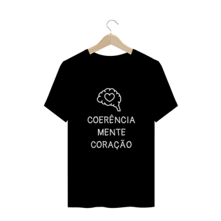 Camiseta Plus Size Coerência Mente Coração - Ilustrada - Cores