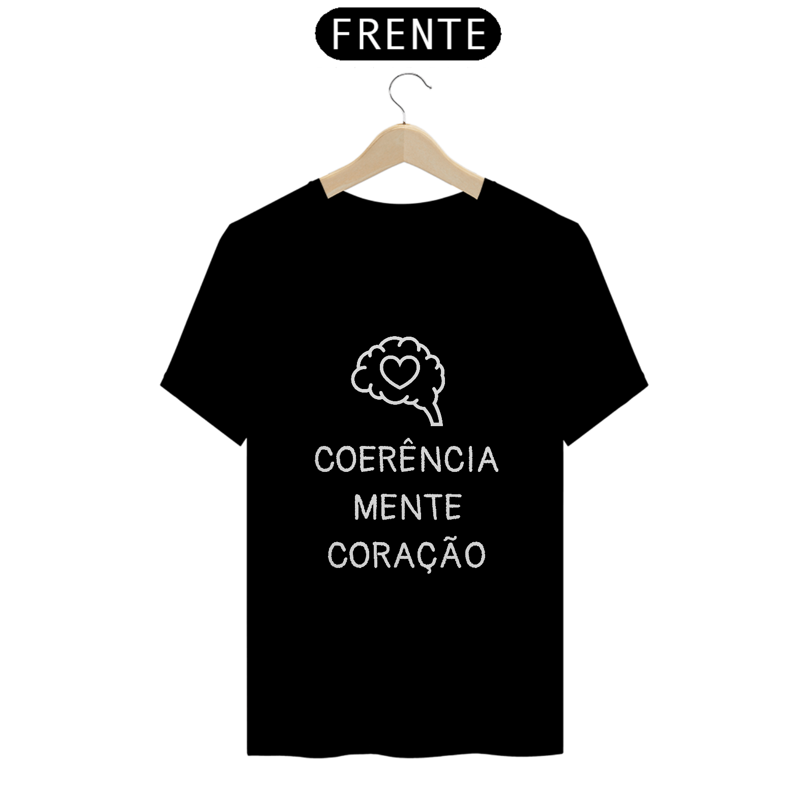 Camiseta Coerência Mente Coração - Cores - Ilustrada 