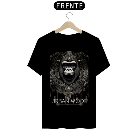T-Shirt Gorila Preta - Urban Mode Premium