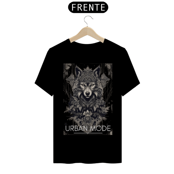 T-Shirt Lobo Preta - Urban Mode Premium