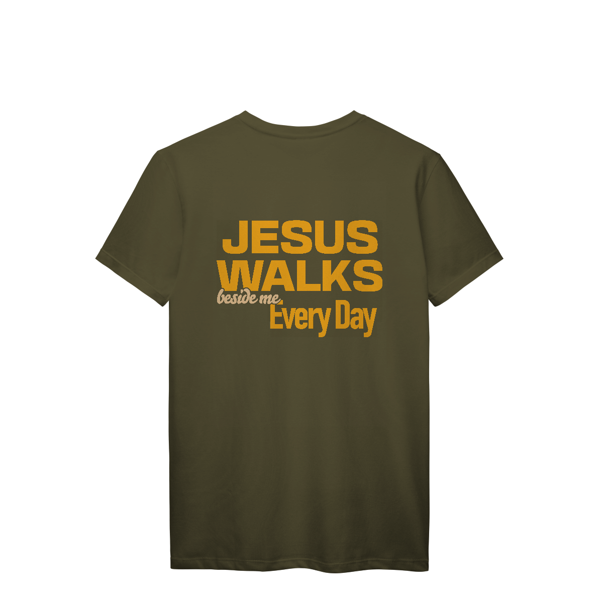 Nome do produto: Camiseta Jesus Walks beside me Every Day - Unissex
