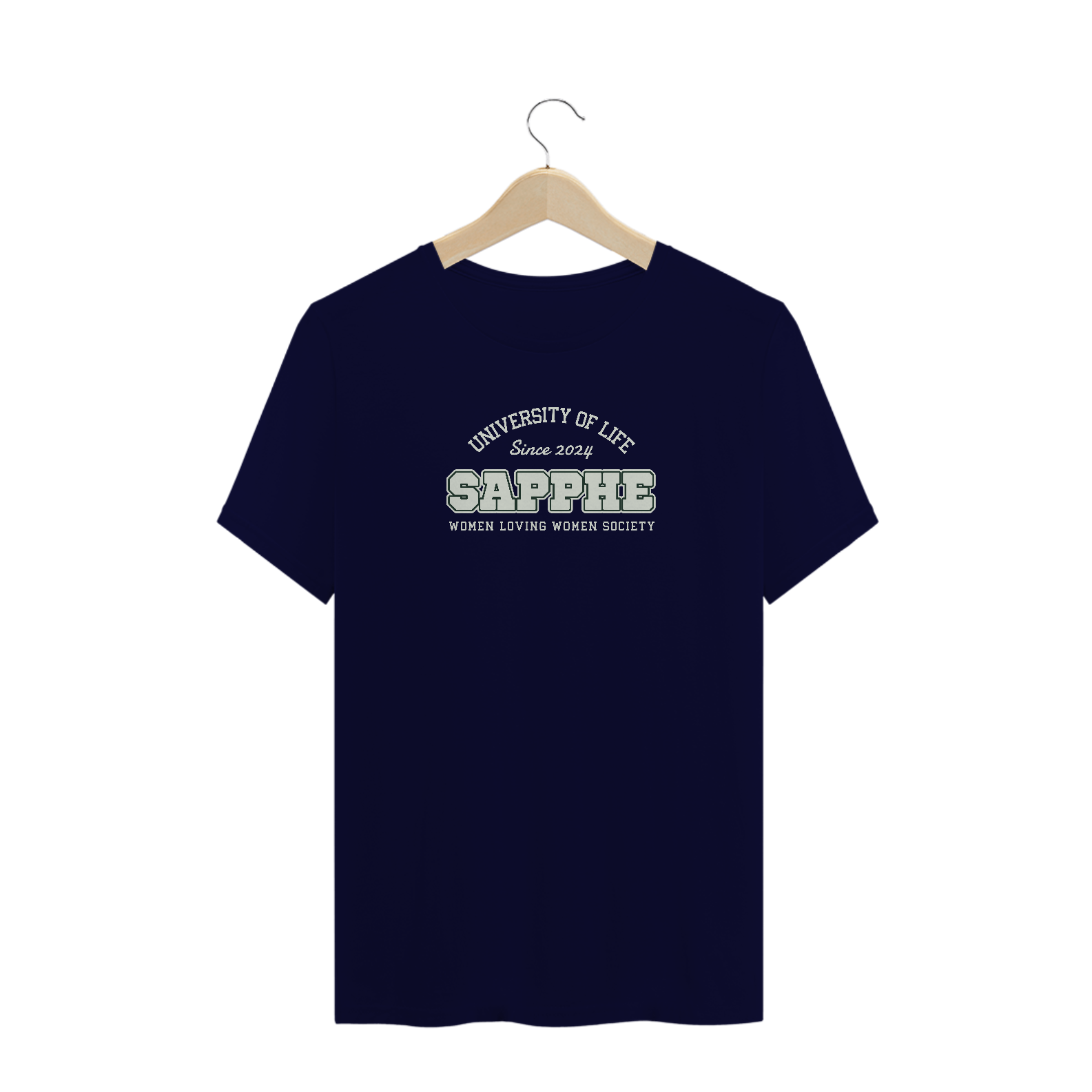 Sapphe University I camiseta reta G1 ao G4 azul marinho