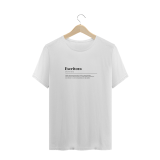 Nome do produto Dicionário Escritora Sáfica camiseta reta G1 ao G4 branca / cinza mescla