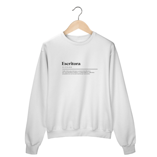 Nome do produto Dicionário Escritora Sáfica moletom blusão branco / cinza mescla