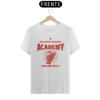 Nome do produto Shawn’s Boxing Academy camisa reta branca / cinza mescla