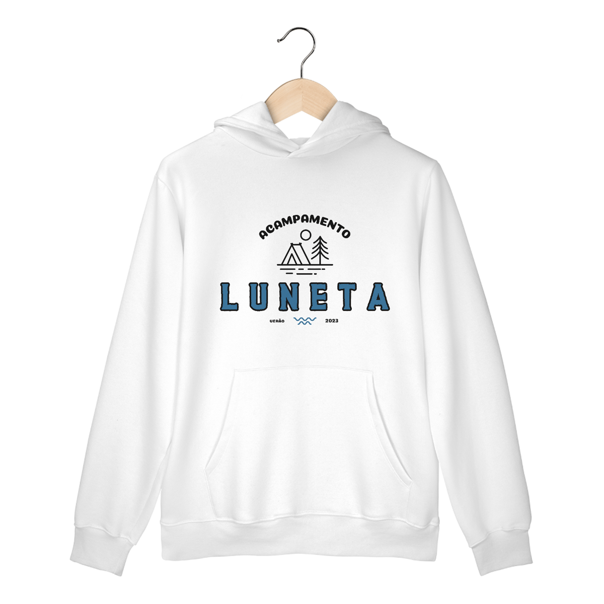 Nome do produto: Acampamento Luneta: Só Por Um Verão moletom canguru branco