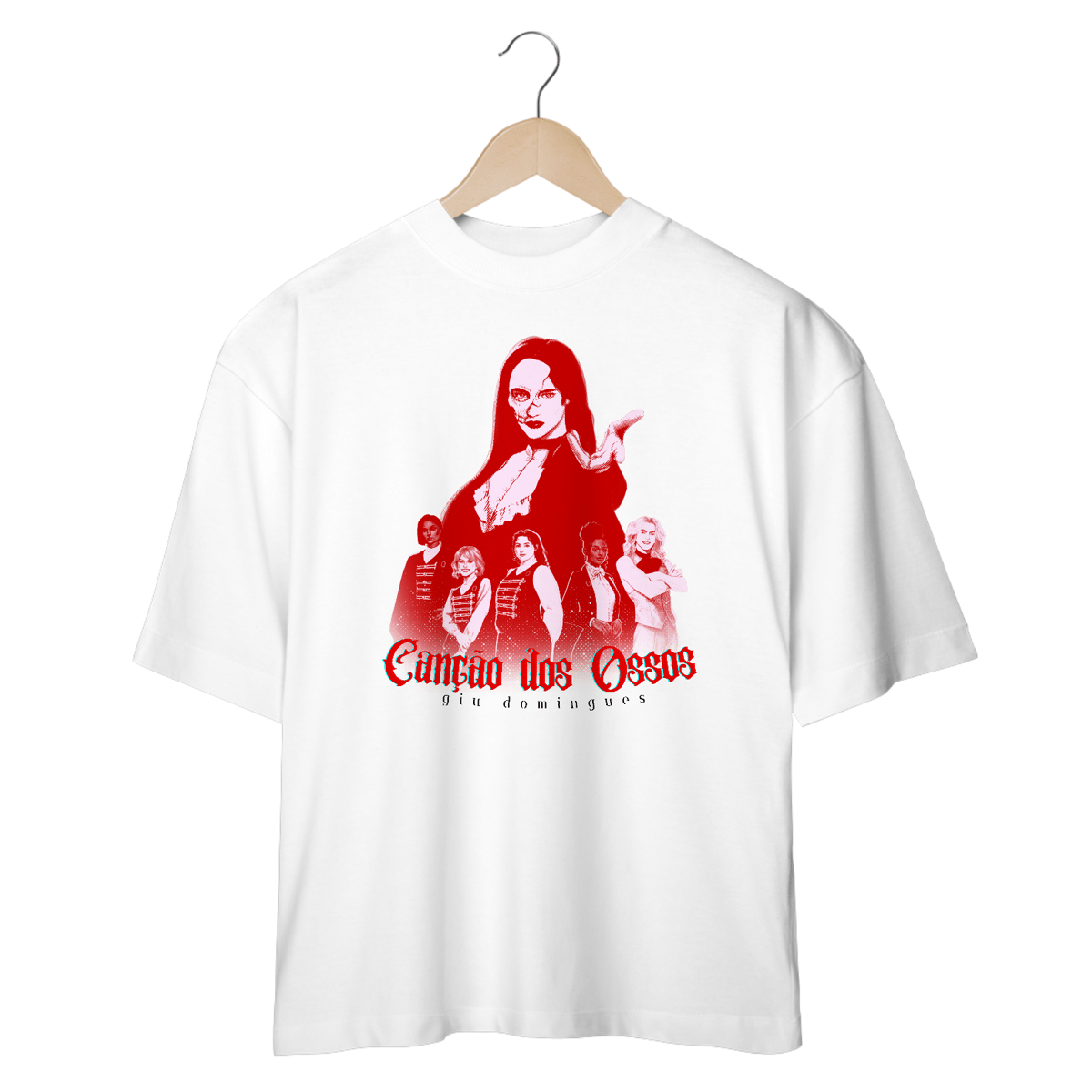 Nome do produto: Elenco Canção dos Ossos - Oversized - Vermelho - Coleção Giu Domingues