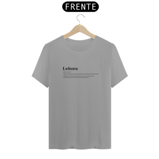 Nome do produto Dicionário Leitora Sáfica camiseta reta branca / cinza mescla
