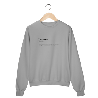 Nome do produto Dicionário Leitora Sáfica moletom blusão branco / cinza mescla