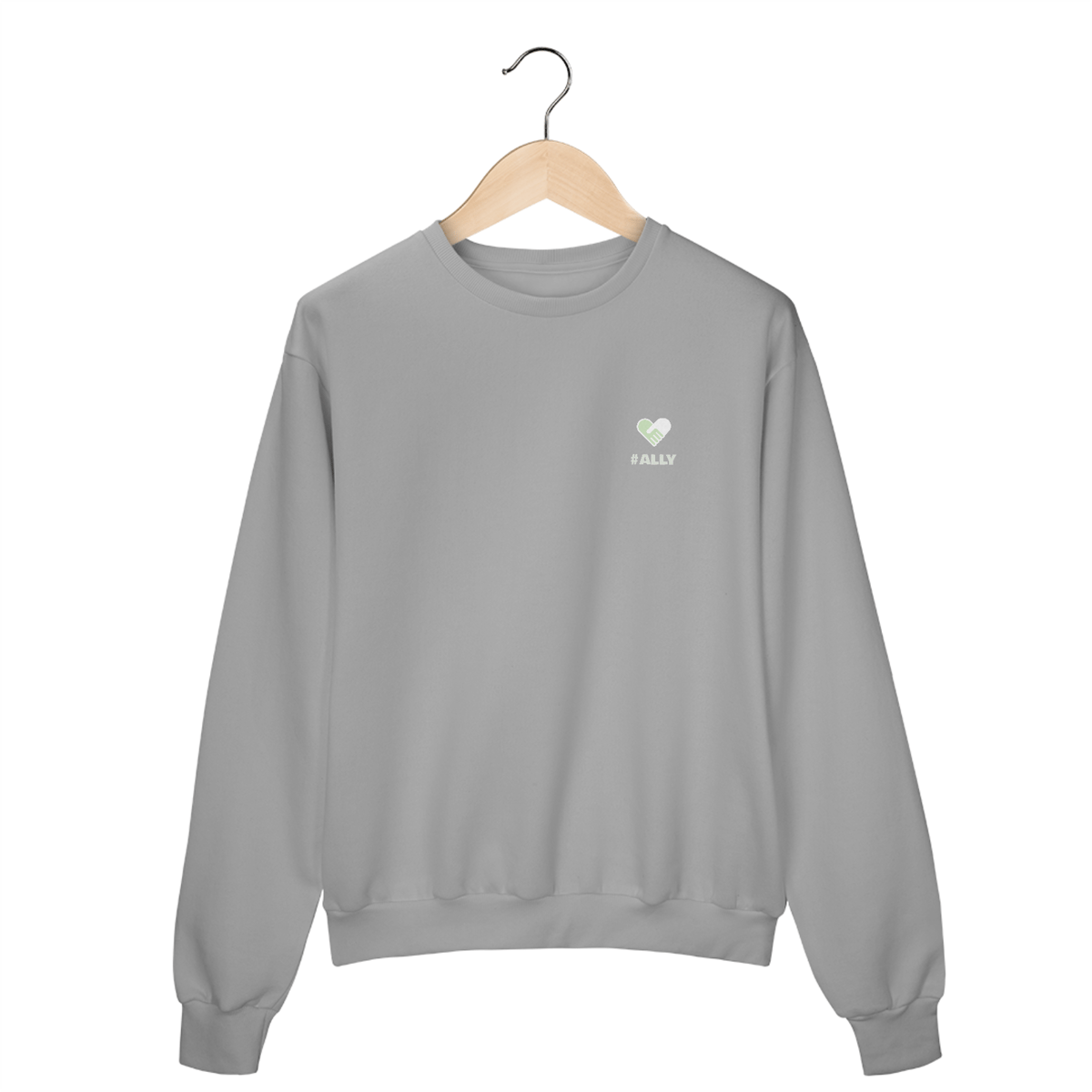 Nome do produto: #ALLY moletom blusão cinza mescla / preto / marrom