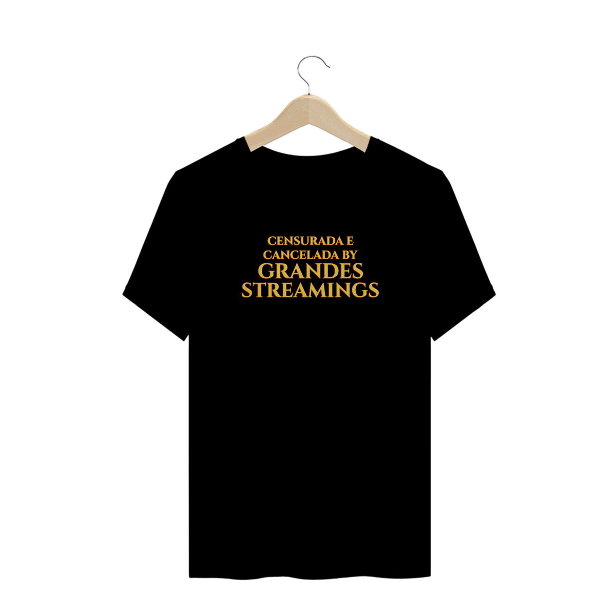 Nome do produto: Censurada e cancelada by grandes streamings camiseta reta G1 ao G4