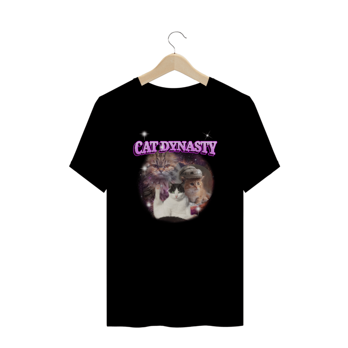 Nome do produto: Cat dynasty camiseta reta G1 ao G4 preta