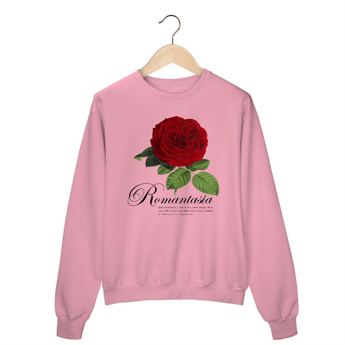Nome do produto: Romantasia Flor - moletom blusão - Coleção Giu Domingues