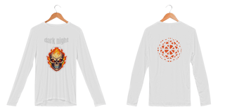 Nome do produto blusa de manga longa esportiva dark night bones and fire