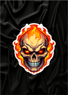 Nome do produto poster bones and fire dark night