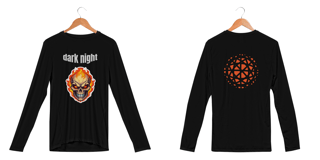 Nome do produto blusa de manga longa esportiva dark night bones and fire