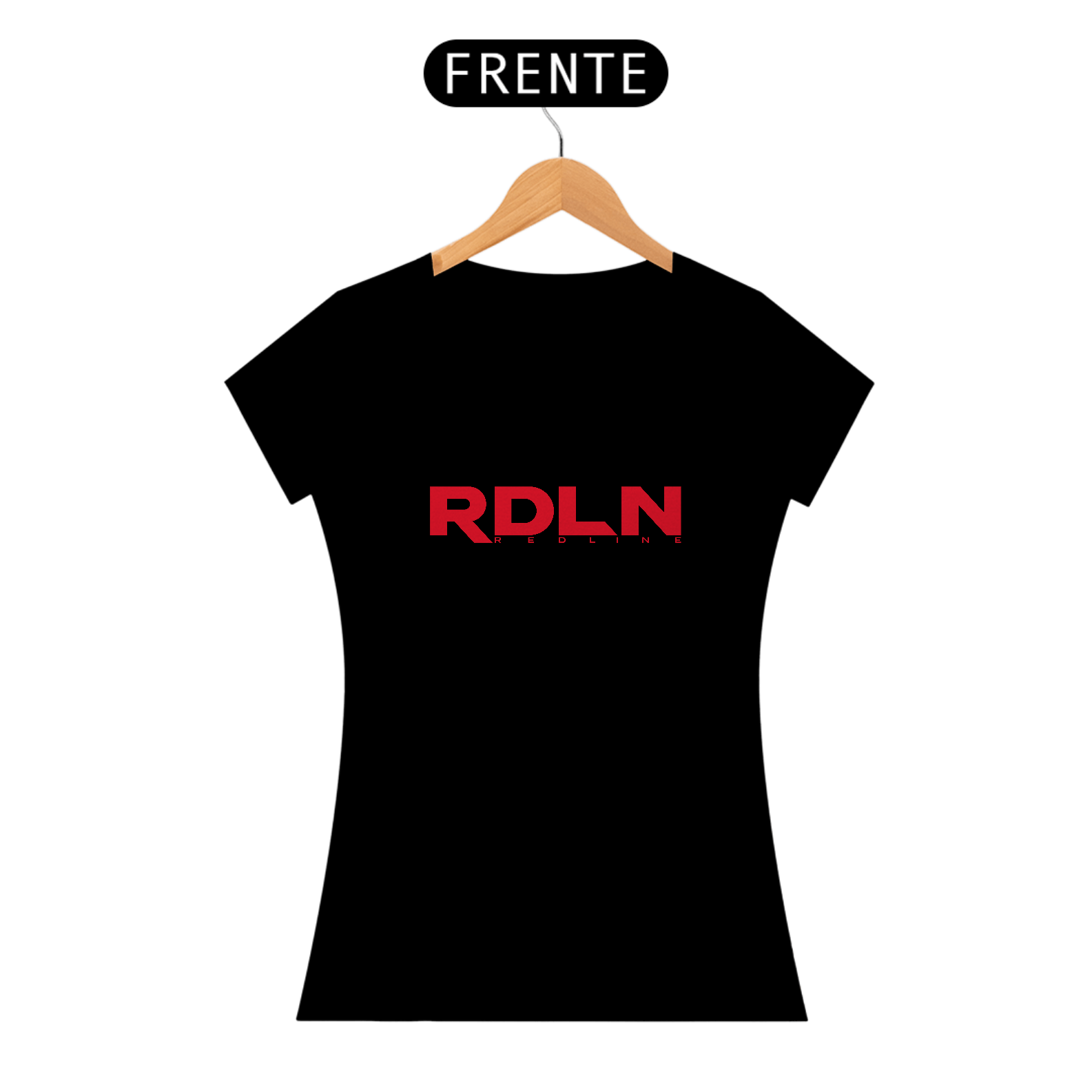 Camiseta Feminina Baby Look Logo Block Vermelho
