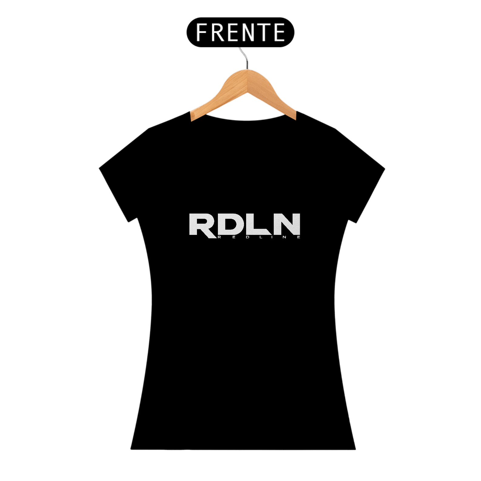 Camiseta Feminina Baby Look Logo Block Branco