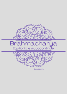Nome do produto Poster: Brahmacharya - Equilíbrio e autocontrole
