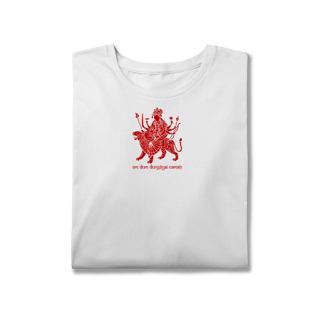 Nome do produto Camiseta de Yoga – Durga Navaratri Shakti Plus Size