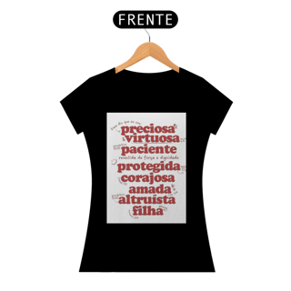 Nome do produto CAMISETA FEMININA PREMIUM VIRTUDES