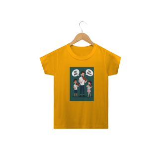 Nome do produto Classic Infantil com estampa de pai e filhos com frase: tal pai, tal filhos!
