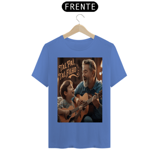 Nome do produto T-Shirt Estonada com estampa  tal pai tal filho tocando violão