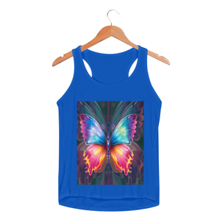 Nome do produto Regata Fem Sport Dry UV borboleta colorida