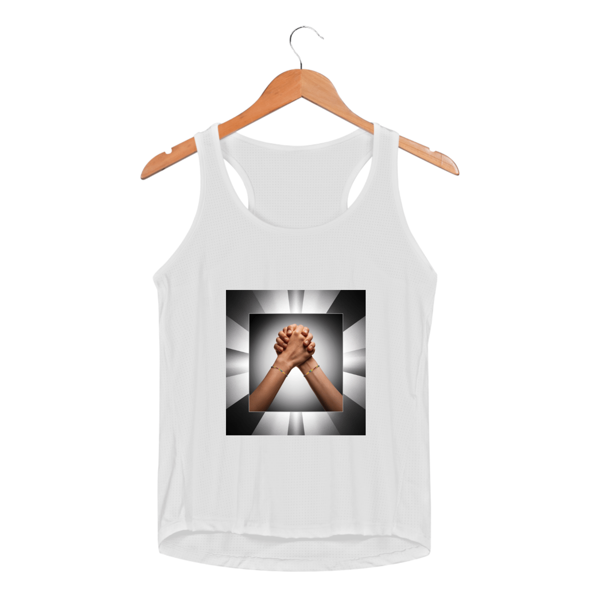 Nome do produto: Regata Fem Sport Dry UV Mãos dadas