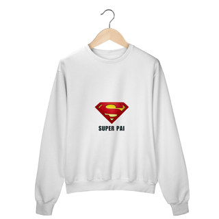 Nome do produto Moletom Fechado com logomarca superman e frase Super pai
